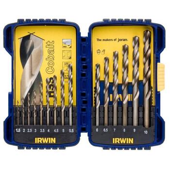 Irwin Набор металлических сверл IW3036501, 1.5mm, 10mm, HSS-Co, цилиндрические, 19 шт, металл, сталь (IW3036501)