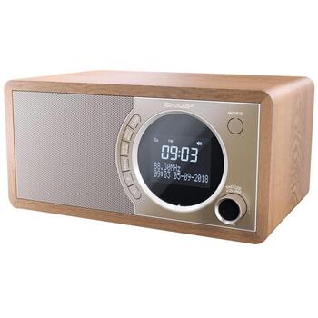 Sharp Цифровое радио DR-450(BR), 3W, DAB, DAB+, FM, Bluetooth, Коричневый (DR-450(BR))