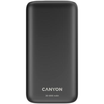 CANYON PB-301 внешний аккумулятор для зарядки устройств 30000mAh PD20W QC3.0 USB-C CNE-CPB301B чёрный (CNE-CPB301B)