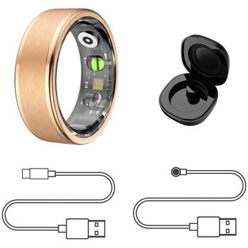 Manta Умное кольцо SR01GD-62, 62mm, золотое, IP68, частота сердечных сокращений, уровень кислорода, уровень стресса, счетчик шагов (SR01GD-62)
