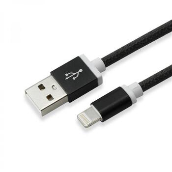 Sbox USB кабель IPH7-B, 1,5 м, 2.0, 480 Мбит/с, USB A, Lightning, Черный, Мужской, Прямой, Упаковка, 1 шт (IPH7-B)