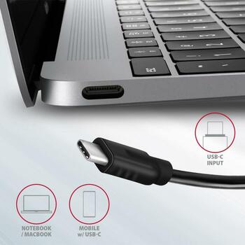 Axagon USB centrmezgls HMC-4G2 4 porti, 2x USB-A 10 Gbps, 2x USB-C 10 Gbps, strāvas kabelis 13 cm (HMC-4G2)