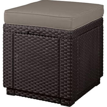 Садовый стул/ящик Cube с подушкой коричневый 29192157599 KETER (29192157599)