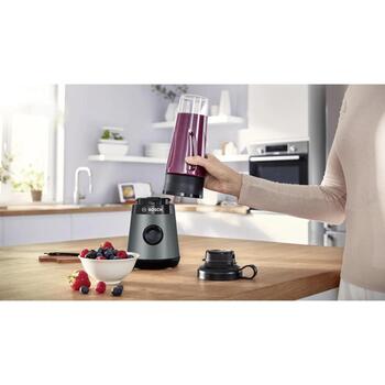 Bosch VitaPower ToGo блендер MMB2111S, 450 W, 0.6 L, Tritan, дробление льда, серебристый (MMB2111S)