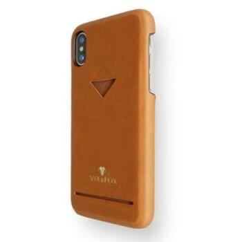 VixFox Чехол CSBS-iPh-XSMAX-brown, 6.5, коричневый, веганская кожа, противоскользящая поверхность, хранение карт (CSBS-iPh-XSMAX-brown)