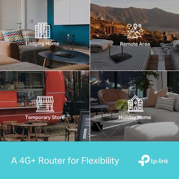 TP-Link Archer MR600 беспроводной маршрутизатор Dual-Band AC1200 с поддержкой 4G/5G SIM 1× WAN 3× LAN Gigabit MU-MIMO Чёрный (ARCHERMR600)