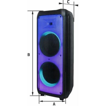 Manta Караоке колонка SPK1202B250, 350W, 40-15000Hz, Bluetooth 5.0, 10ч работы аккумулятора (SPK1202B250)