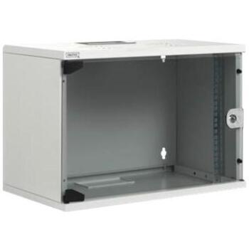 Digitus настенный шкаф DN-19 12-U-S-1, 19 дюймов, 12U, 54 x 40 см, RAL 7035, запираемые двери, сталь (DN-19 12-U-S-1)