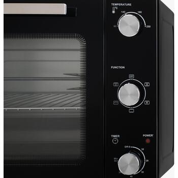 Adler Мини-духовка AD 6026, 48 л, 1800 Вт, черная, конвекция, 5 режимов выпечки, таймер, подсветка (AD 6026)