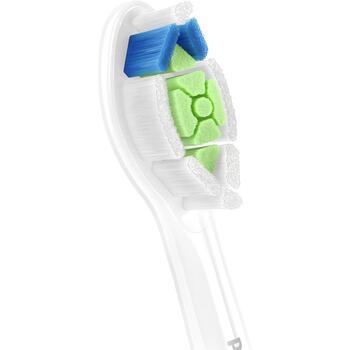 Philips Nomaiņas zobu birstes uzgaļi HX6064/87, 4 gab., balti, vidēji mīksti sari, BrushSync funkcija, zili indikatoru sari (HX6064/87)