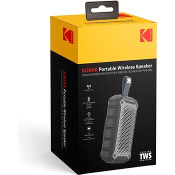 Kodak PWS-2259 Портативная беспроводная колонка PWS2259, IPX6, Bluetooth V5.0, 10м, TWS, AUX, 52mm, 4Ω, 3.7V/1200mAh, 10-12ч (PWS2259)