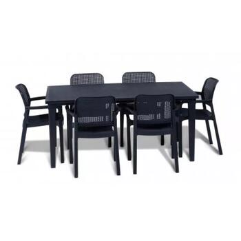 Keter Futura dārza galds 29197868939, 165x95x75cm, plastmasa, pelēks (29197868939)