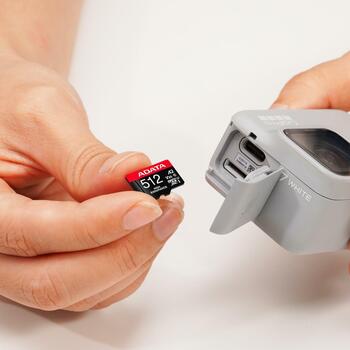 Adata atmiņas karte micro SDXC AUSDX512GUI3V30SHA2-RA1 512 GB, lasīšanas ātrums 100 MB/s, rakstīšanas ātrums 85 MB/s, UHS-I, V30 (AUSDX512GUI3V30SHA2-RA1)