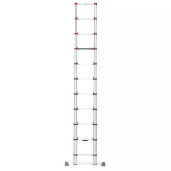 Hailo Teleskopiskās kāpnes T80 FlexLine 037113111, 11 pakāpieni, alumīnijs, 102-322 cm, 395 cm, 150 kg (037113111)