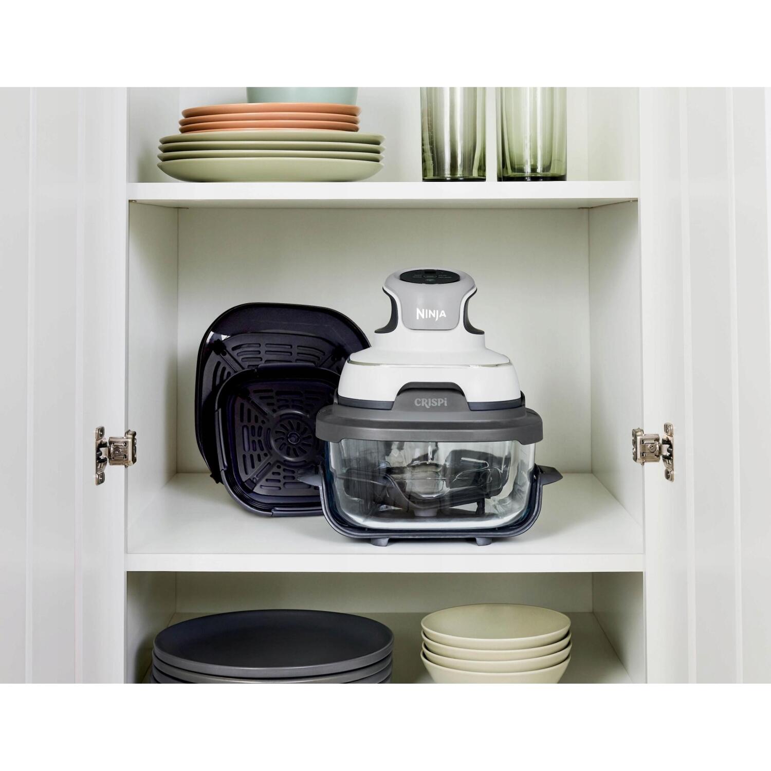 Ninja gaisa friteris FN102EU, 1700 W, 3.8 l, 80-200 °C, 4-in-1, CleanCrisp stikla trauki, termostats, pārnēsājams (FN102EU)