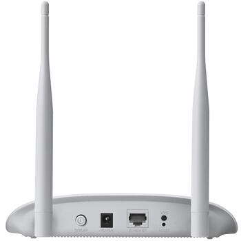 Bezvadu piekļuves punkts 802.11n 2.4 GHz TL-WA801N 300 Mbps 1×10/100 Mbps RJ45 2×omni antenas PoE in out Balta TP-Link (TL-WA801N)