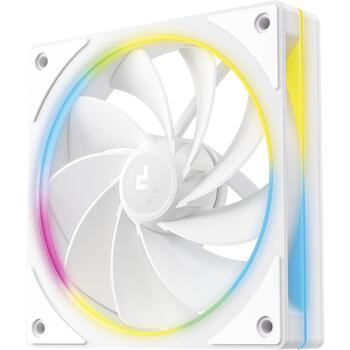 Deepcool ventilators FL12R SE WH 3IN1 R-FL12RSE-WHAPN3-G, 120mm, 3 gab., balts, 4-pin PWM, hidrodinamiskais gultnis (R-FL12RSE-WHAPN3-G)