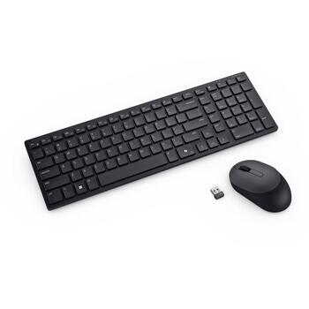 Dell KM555 набор клавиатуры и мыши, 3 кнопки, Bluetooth, беспроводной, русский, черный (580-BBVZ)