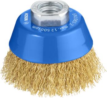 Stiepļu suka D 70 mm, Mazām leņķa slīpmašīnām PRO METAL CLEAN STIEPĻU SUKA, 1608614020, BOSCH (1608614020)