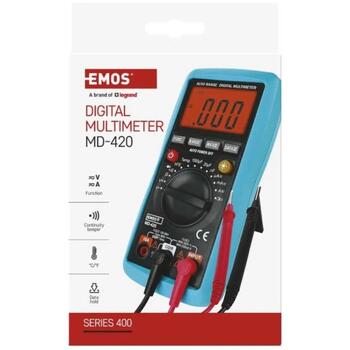 Emos Мультиметр MD-420 M0420N, 35x75x158mm, 2-300V AC, 200mV-300V DC, 3,5 цифровой дисплей, автоматическое отключение (M0420N)