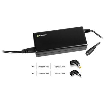 Tracer Зарядное устройство TRAAKN45427, 90 W, AC 100-240 V, 50-60 Hz, сетевое, 3 адаптера, компактное, автоматическое определение (TRAAKN45427)
