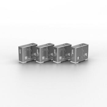 Lindy Блокиратор USB-портов 40454, 4 шт., белый (40454)