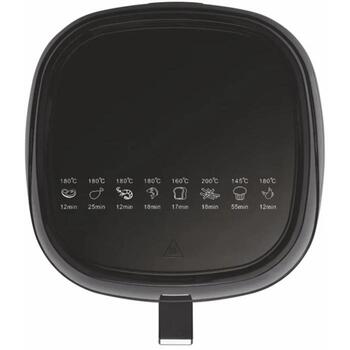 Zelmer ZAF5500B Elektra 5L karstā gaisa friteris, 72805498P, 5l, 1500W, 8 programmas, 80-200°C, skārienekrāns, melns (72805498P)