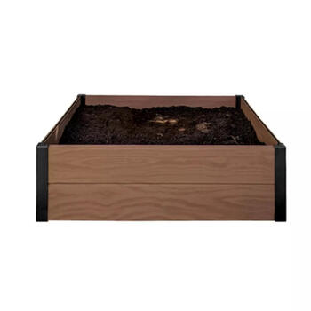 Keter Maple Square бордюр для клумбы 29209665, 106x106x32см, коричневый, Evotech (29209665)
