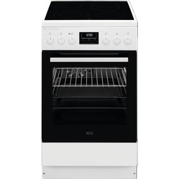 AEG керамическая плита CCB56491BW, 58л, 8605Вт, 230В, белый, функция пара, AirFry, телескопические направляющие (CCB56491BW)