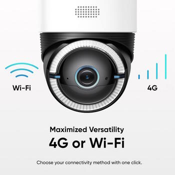 Умная камера безопасности 4G LTE Cam S330 Dome 4K высокое разрешение с солнечной панелью IP65 microSD до 128 ГБ T86P2321 Eufy (T86P2321)