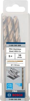 HSS-Co urbis metālam 10,0mm, 5 gab., Urbjmašīnām/skrūvgriežiem PRO STAINLESS STEEL HSS-CO SPIRĀLVEIDA URBIS, 2608585898, BOSCH (2608585898)