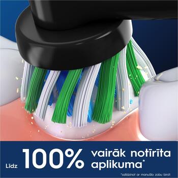 Oral-B nomaināmie zobu birstes uzgaļi EB50BRX-2 Cross Action Pro, 2 gab, melni, pieaugušajiem, X formas sariņi (EB50BRX-2)