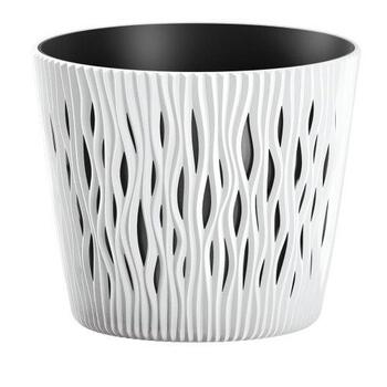 Puķu pods Sandy Round 11x13cm, balts 7265599 PROSPERPLAST (7265599)