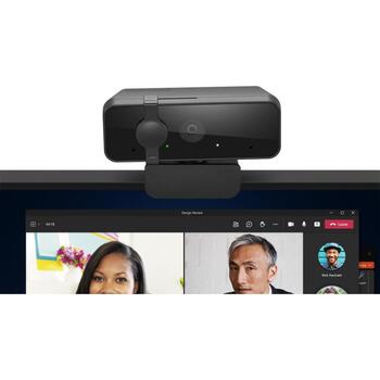 Lenovo веб-камера Essential, 4XC1S15018, 1920 x 1080, 30 кадров/с, шторка конфиденциальности, угол обзора 85°, поддержка штатива (4XC1S15018)