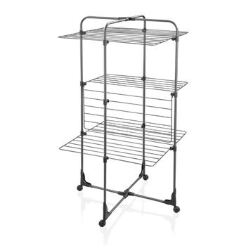 LEIFHEIT Classic Tower 270 Black 1081470, 27m, 126x68x68cm, 4 riteņi, salokāms (1081470)
