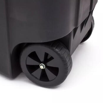 Curver Мусорный бак на колесах 2912900857, 110л, 58x52x88см, пластик, черный/синий (2912900857)