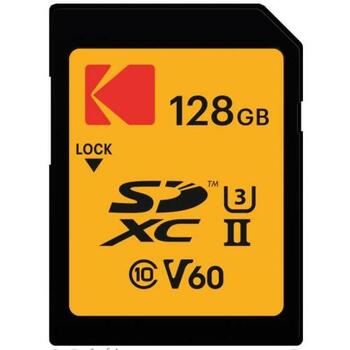 Kodak Карта памяти EKMSD128GUHS2V1K, 128GB, 300MB/s, 110MB/s, U3, V60 (EKMSD128GUHS2V1K)