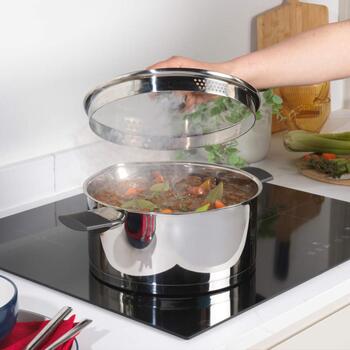 Russell Hobbs Excellence кастрюля RH01168EU7, 24см, 4.8л, нержавеющая сталь, крышка, индукционная плита (RH01168EU7)