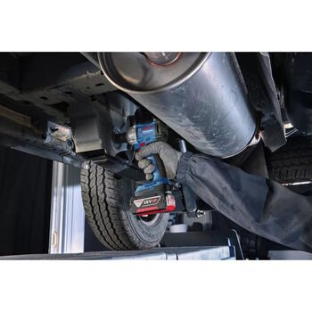 Bosch GDS 18V-350 Professional 06019M5020 18 V bezvadu profesionāls sitiena uzgriežņu atslēga bezsuku motors 3 griezes momenta līmeņi līdz 350 Nm 1/2″ bez akumulatora un lādētāja Zils/Melns (06019M5020)