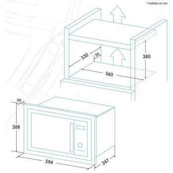 Edesa СВЧ-печь с грилем EMW-2010-IG XWH 929270353, 20 Л, 800 Вт, 1000 Вт, 9 программ, 63 дБ (929270353)