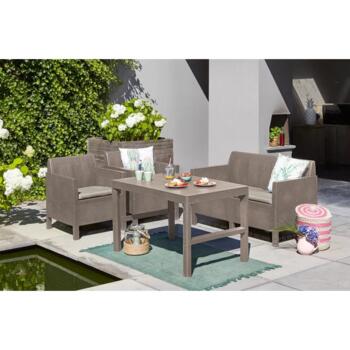 Keter Lyon Rattan Table стол 29202805587, 116x71x40-65см, 7.8кг, регулируемая высота, устойчив к УФ (29202805587)