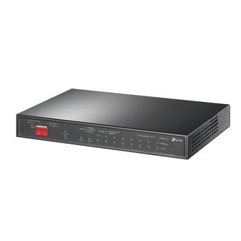 TP-LINK TL-SG1210P коммутатор, 9x1 Гбит/с RJ45, 1xSFP, 8xPoE+, 63 Вт, 20 Гбит/с, QoS, IGMP, без вентилятора (TL-SG1210P)