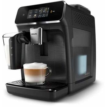 Philips Кофеварка EP2330/10, 15 бар, 1.8L, 12 чашек, 2 компонента, LatteGo, SilentBrew, керамические жернова (EP2330/10)