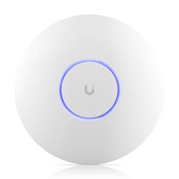 Wi Fi 7 piekļuves punkts trīsbanda 2.4 / 5 / 6 GHz 8 telpiskās plūsmas līdz 160 m² pārklājums 500+ ierīces PoE+ 2.5 GbE UniFi U7-PRO-MAX Balts Ubiquiti (U7-PRO-MAX)