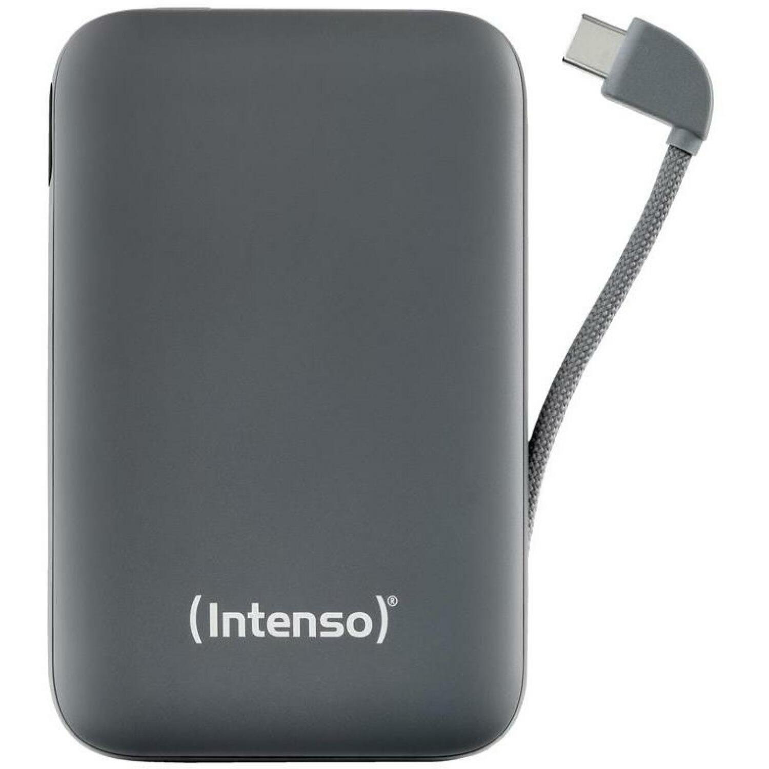 Intenso Power Bank аккумулятор S10000 10000 мАч, 1 Type-C порт, 3 А, 5 В, LCD дисплей, серый (7333034)