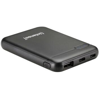 Intenso Power Bank 7313520 5000 мАч, Li-Poly, 2x 5В-2.1А, USB-A, USB-C, microUSB, черный (7313520)