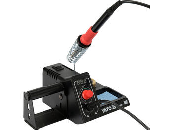 Yato Паяльная станция YT-82460, 60Вт, 220-240В, 90-480°C, ±2°C, LED дисплей, жало 900M, стабилизация температуры, гибернация (YT-82460)