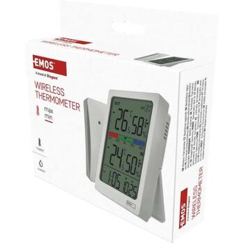 Emos Цифровой термометр E0558W, -10°C до +60°C, внутренняя и наружная влажность 1%-99% RH, беспроводной датчик до 100m (E0558W)