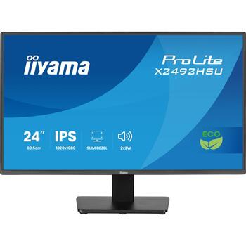 iiyama Prolite X2492HSU-B1, LED monitor - 24 - black (matt), FullHD, IPS, HDMI, DP, USB hub, 120Hz panel (X2492HSU-B1)