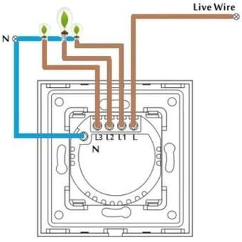 Spring Сенсорный выключатель WT-301 WIFI 3gang(N&L) 1000B/G, 86mm x 86mm x 35mm, 110V – 240V AC, 5A, 1000W, -20 до 70 C (WT-301 WIFI 3gang(N&L) 1000B/G)